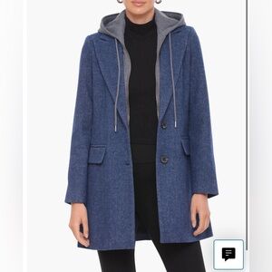Avec les Filles navy hooded jacket